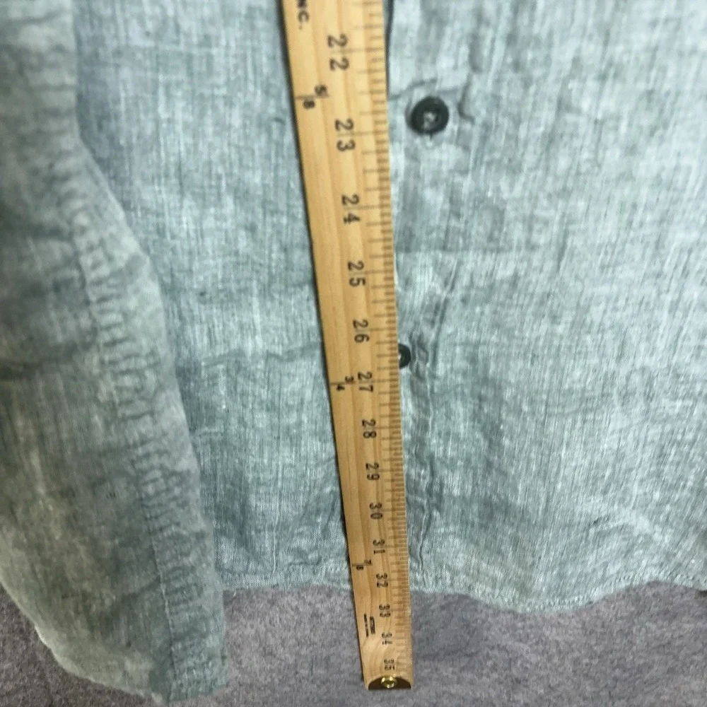 Greek Island Breeze Linen Shirt Mens 2XL XXL Green Lightweight - SIZE‎ NOTE